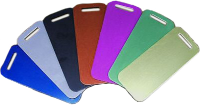 aluminum luggage tags